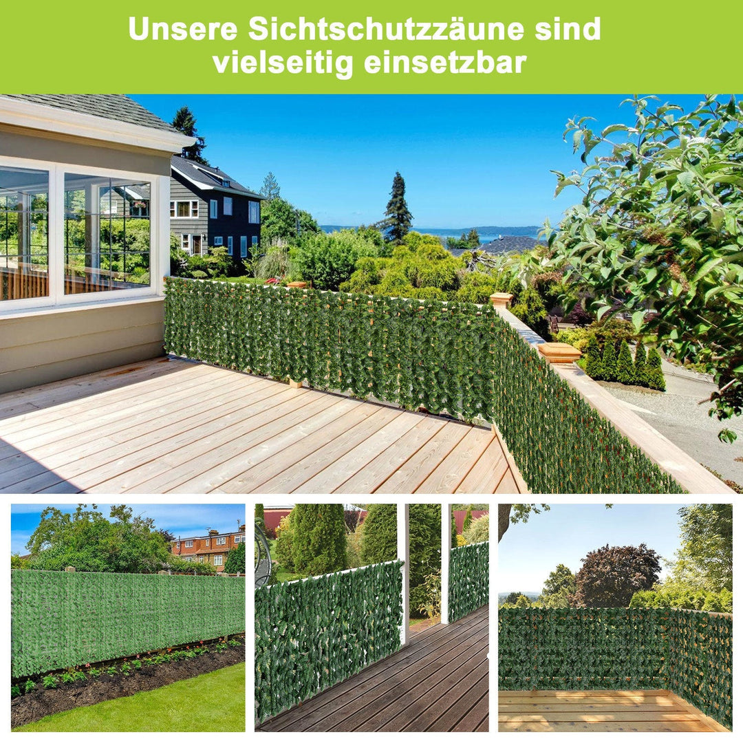 Artificial Ivy Hedge Privacy Screen 1x3m | Bowlift
