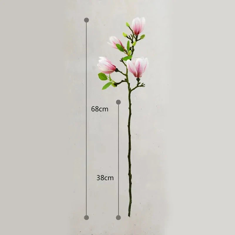 BowLift | GraceBloom | Artificial Magnolia Branches – Realistic Silk Flower Stems for Home Décor