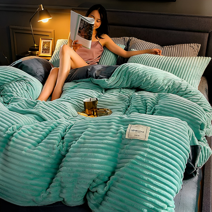 BowLift | Warm & Soft Flannel Duvet Cover Set