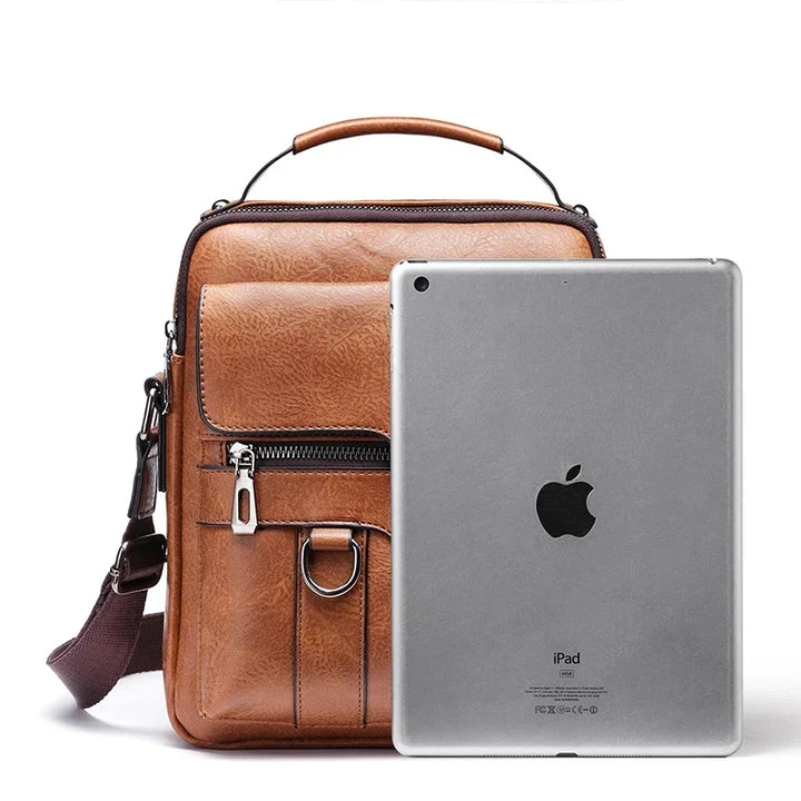 BowLift | Men's Genuine Leather Shoulder Bag | Durable, Adjustable Strap & Ideal for Work or Leisure