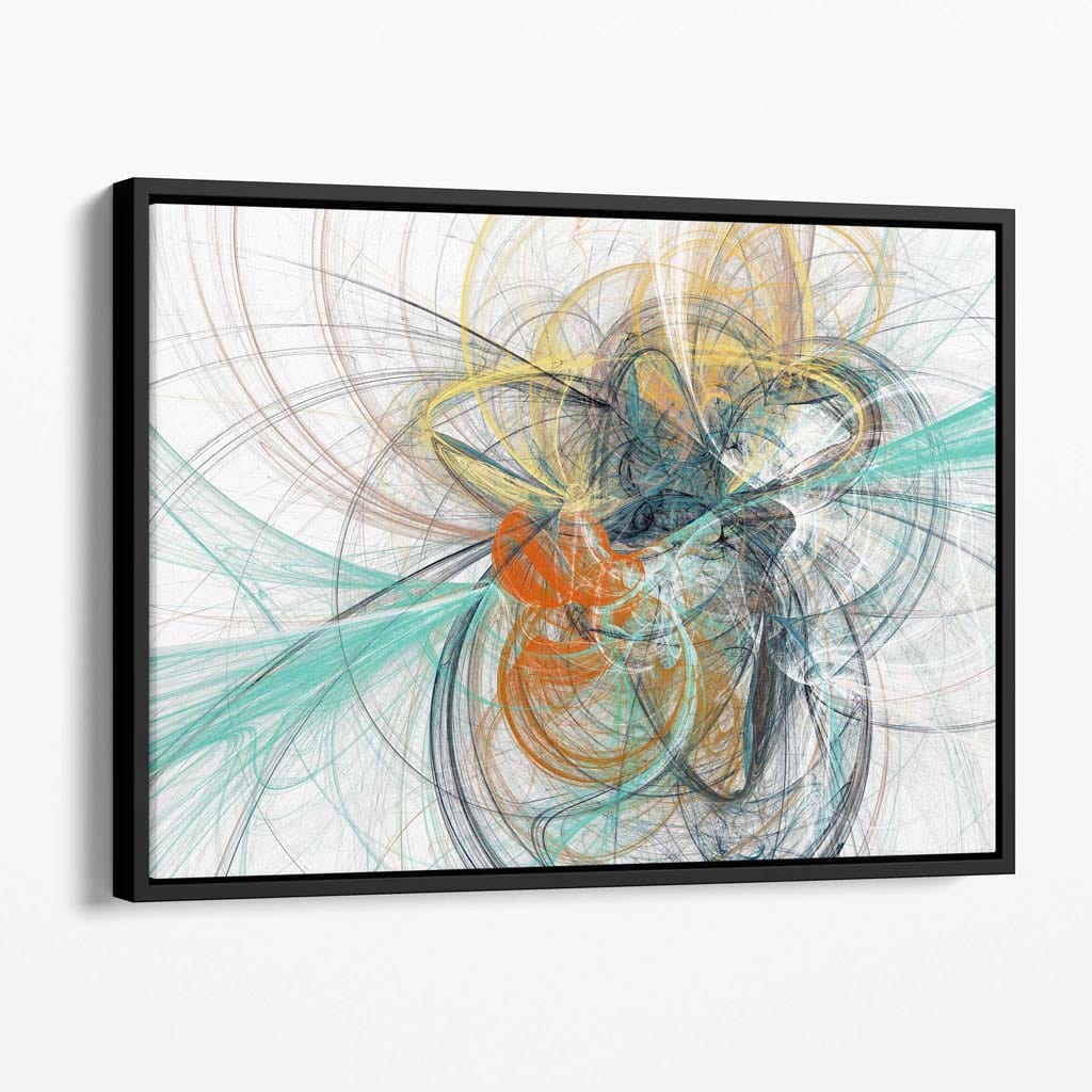 Abstract Mint Green and Gray Mixed Media Canvas Wall Art | Bowlift