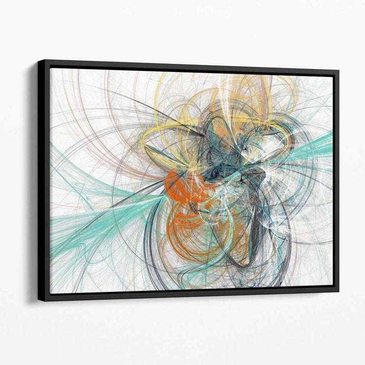 Abstract Mint Green and Gray Mixed Media Canvas Wall Art | Bowlift