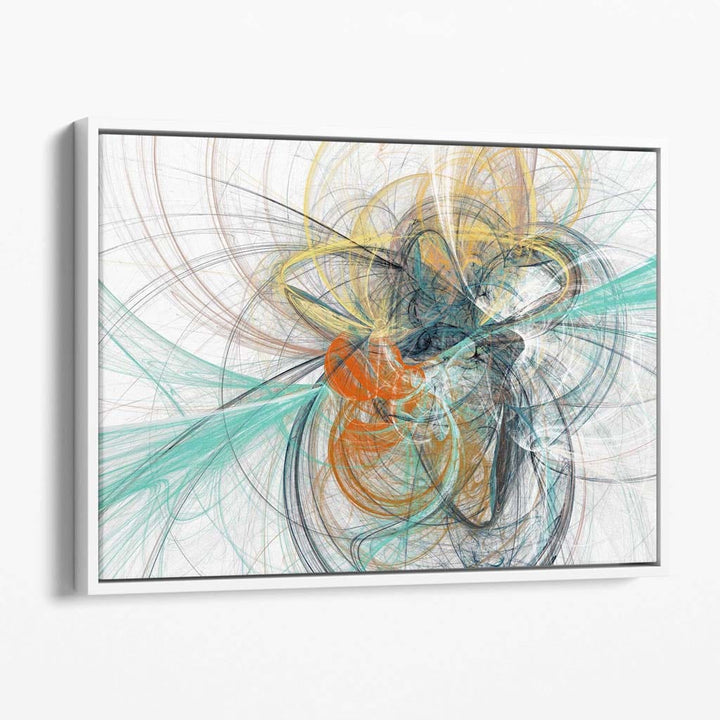 Abstract Mint Green and Gray Mixed Media Canvas Wall Art | Bowlift