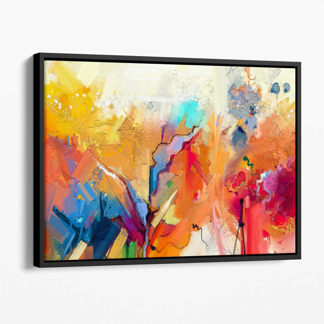Abstract Colorful Orange Pink Red Wall Art Canvas Print | Bowlift