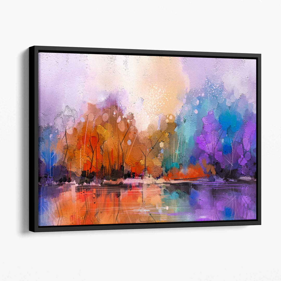 Abstract Purple Forest Wall Art Canvas Print | Bowlift