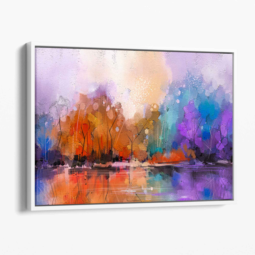 Abstract Purple Forest Wall Art Canvas Print | Bowlift