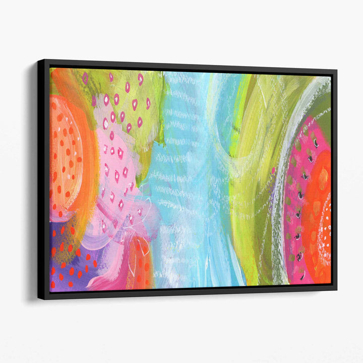 Abstract Bright Tropical Fruits Canvas Print | Bowlift
