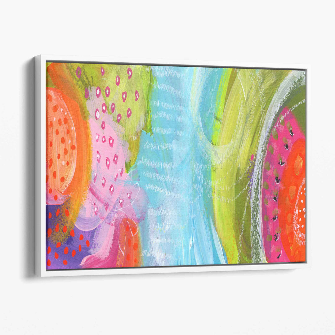 Abstract Bright Tropical Fruits Canvas Print | Bowlift