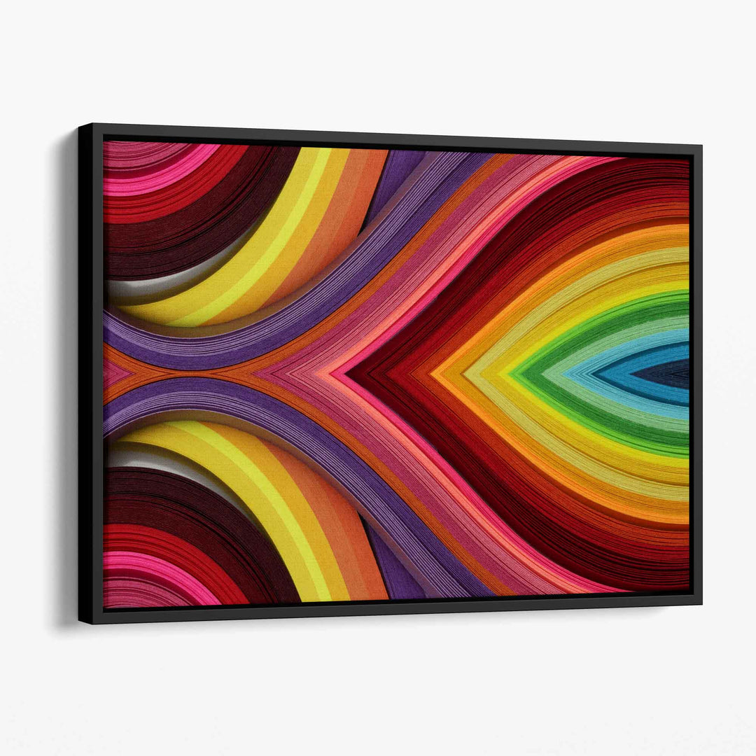 Abstract Geometric Rainbow Wall Art Canvas Print | Bowlift