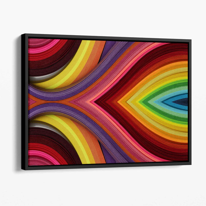 Abstract Geometric Rainbow Wall Art Canvas Print | Bowlift