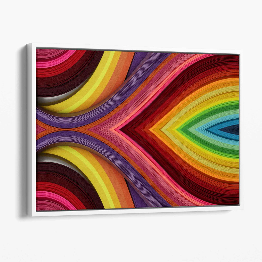 Abstract Geometric Rainbow Wall Art Canvas Print | Bowlift