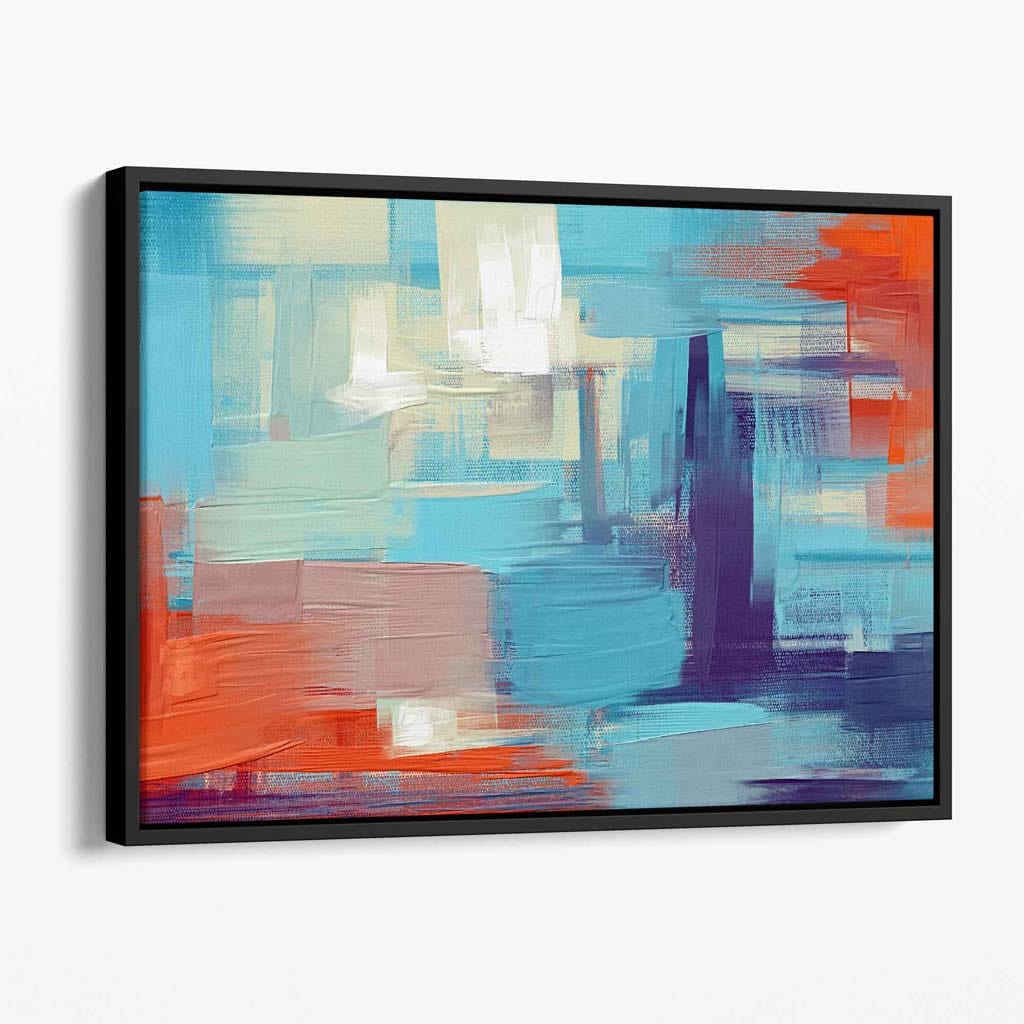Abstract Sunset in Blue, Purple, and Orange Canvas Print | Bowlift
