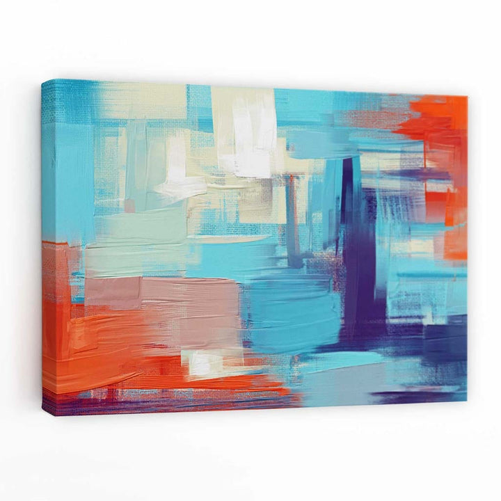Abstract Sunset in Blue, Purple, and Orange Canvas Print | Bowlift