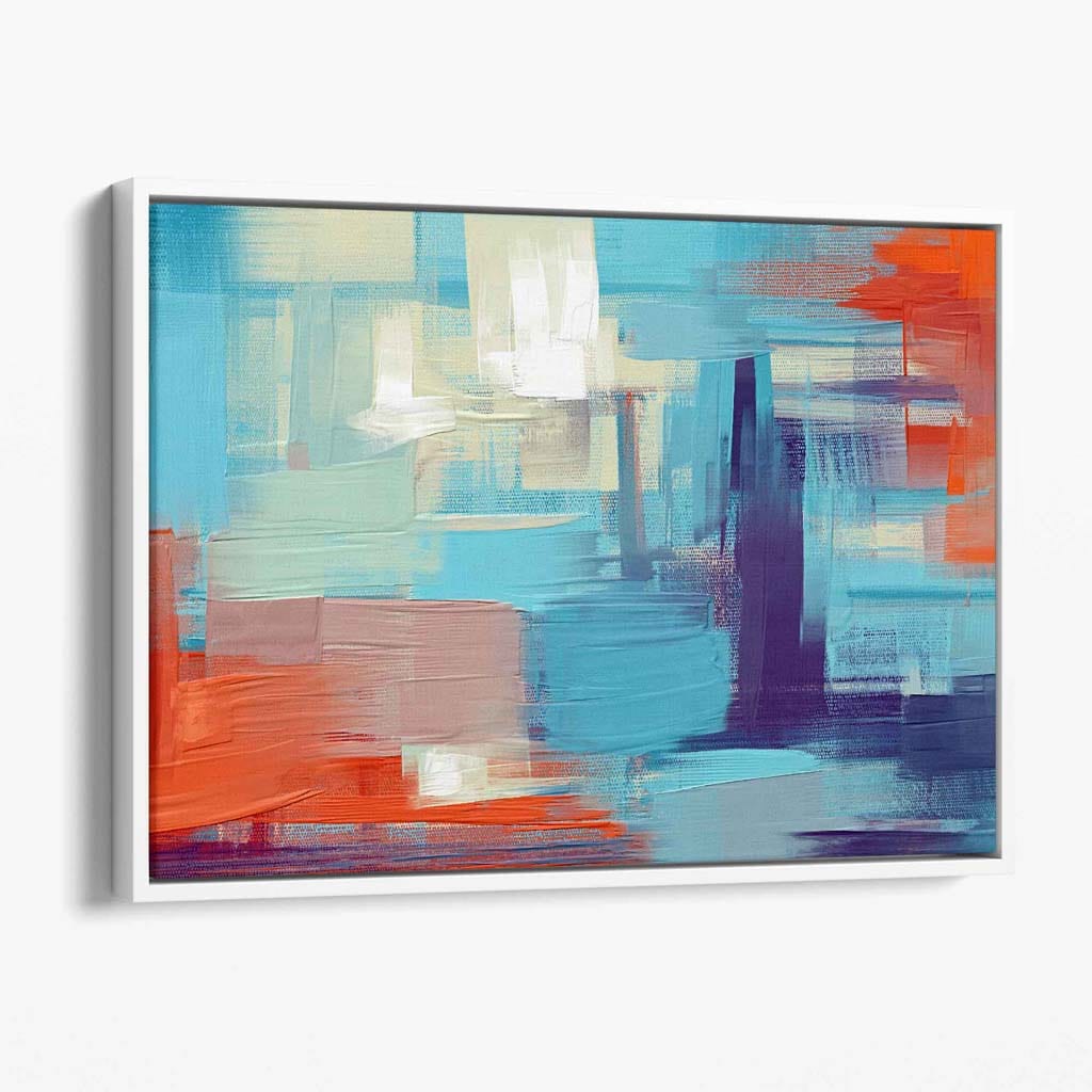 Abstract Sunset in Blue, Purple, and Orange Canvas Print | Bowlift