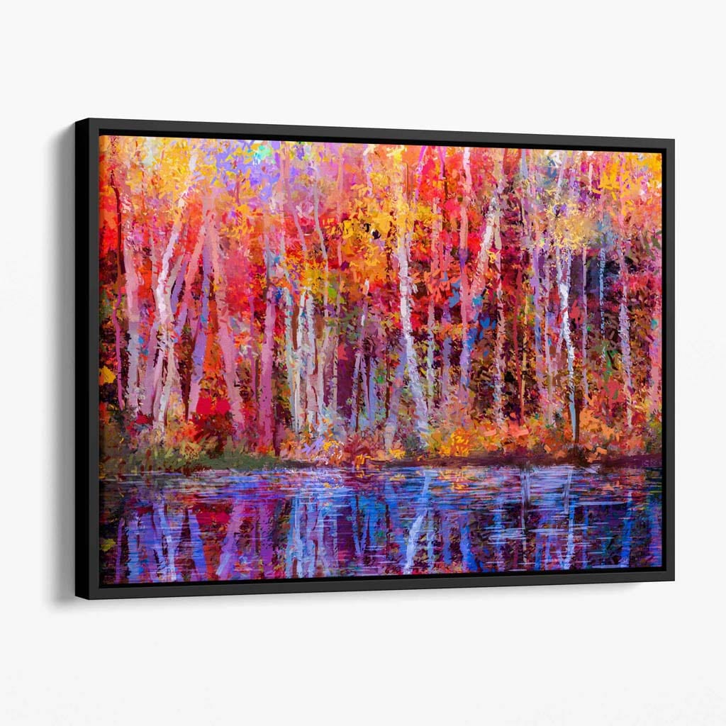 Abstract Trees in Purple and Red Wall Art Canvas Print | Bowlift