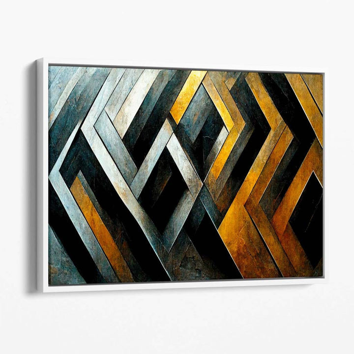 Abstract Industrial Mosaic Canvas Wall Art Print | Bowlift