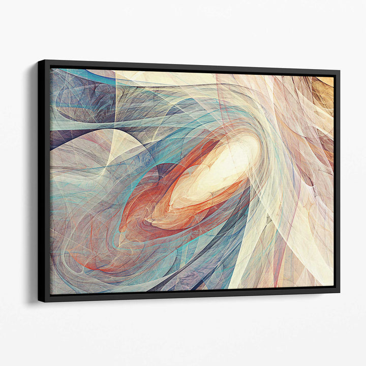 Abstract Blue Orange Art Canvas Print | Bowlift
