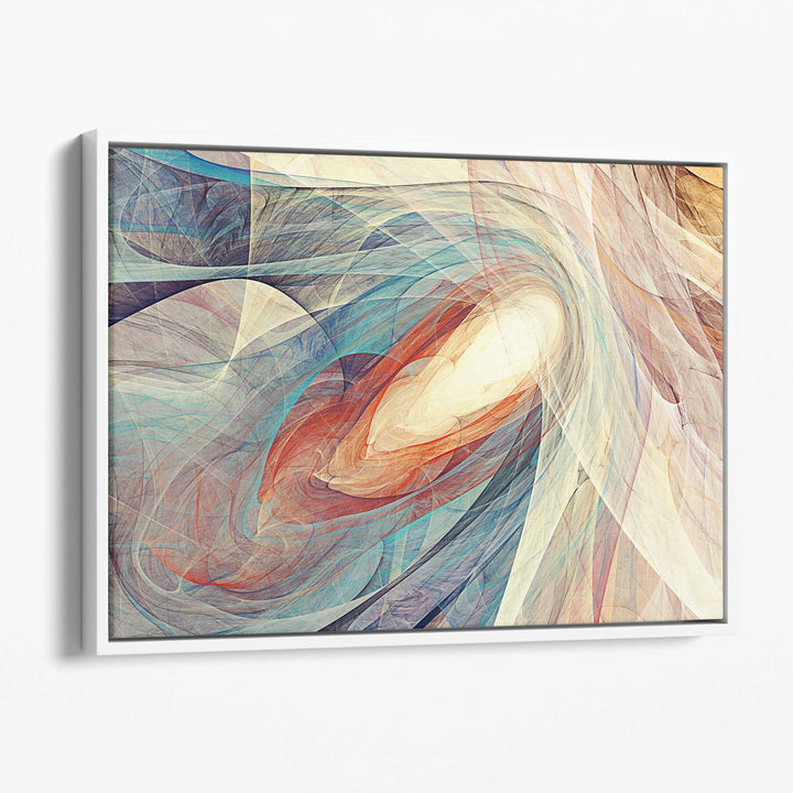 Abstract Blue Orange Art Canvas Print | Bowlift