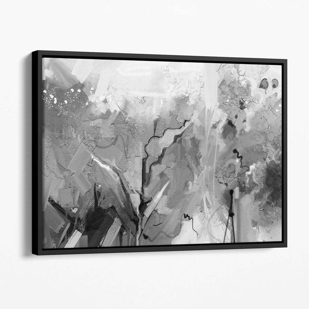 Abstract Black and White Canvas Wall Art | Bowlift