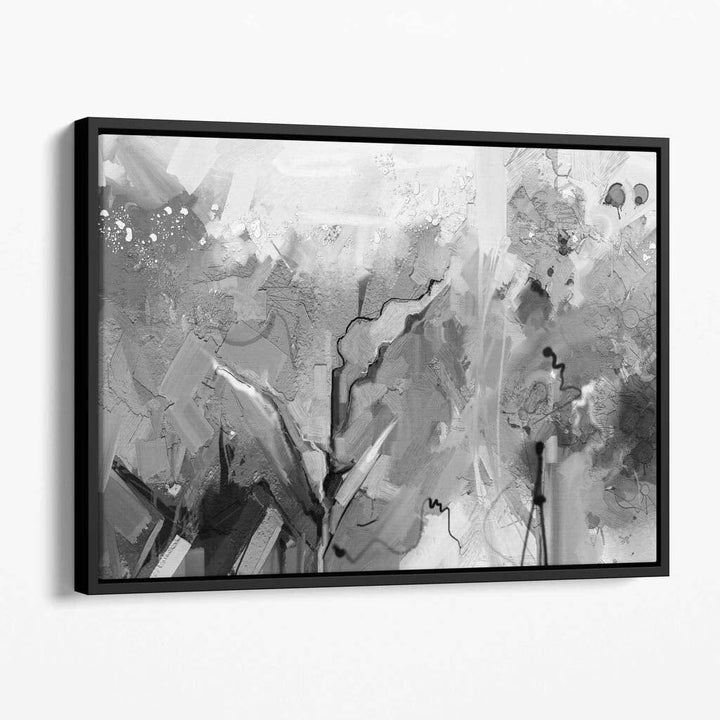 Abstract Black and White Canvas Wall Art | Bowlift