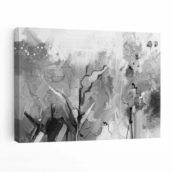 Abstract Black and White Canvas Wall Art | Bowlift