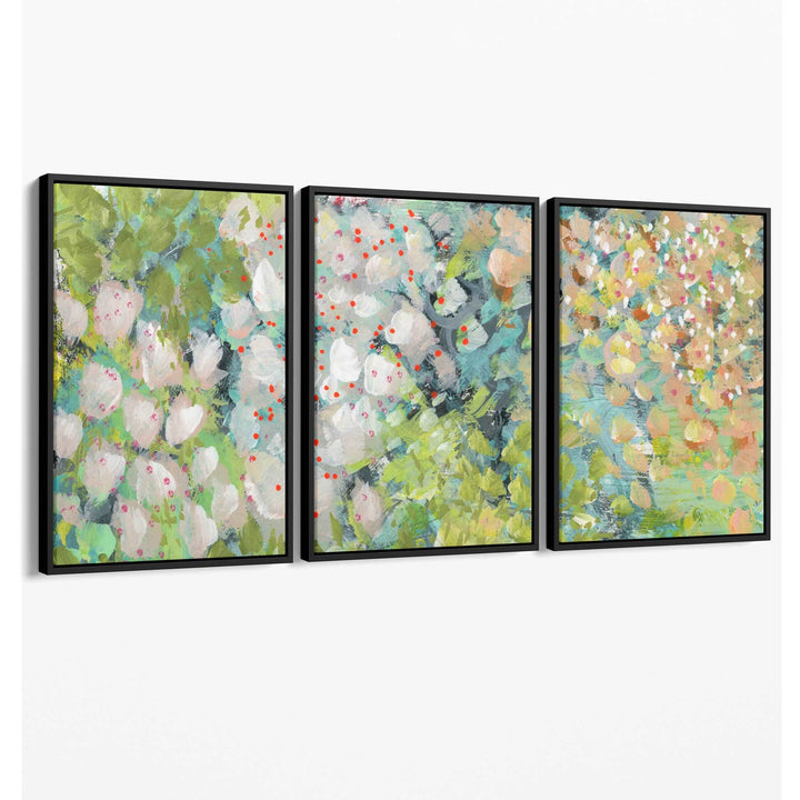 Abstract Green Floral Art Canvas | Bowlift