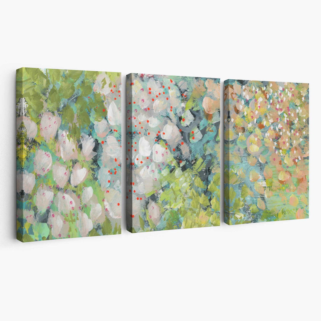 Abstract Green Floral Art Canvas | Bowlift