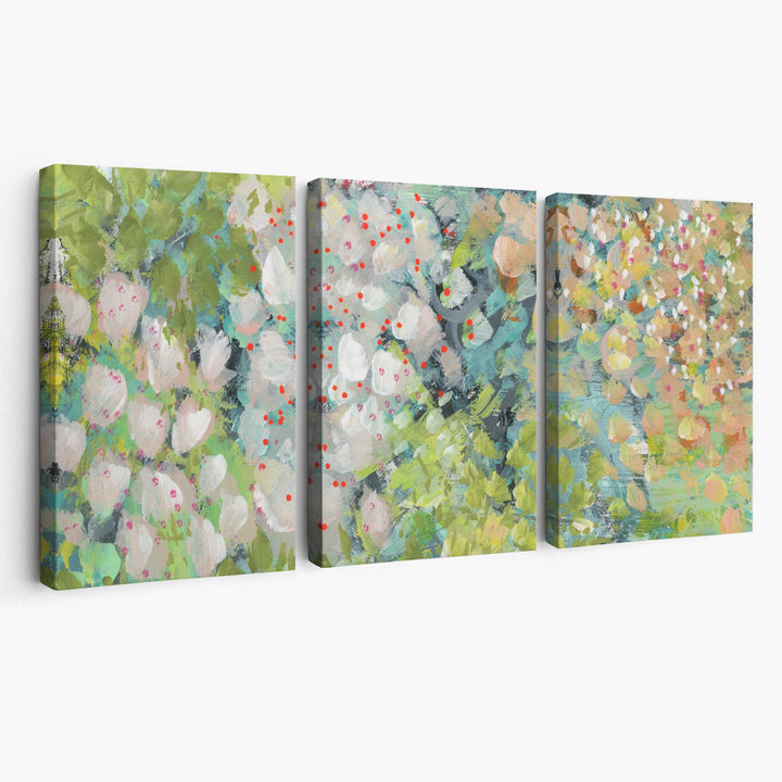 Abstract Green Floral Art Canvas | Bowlift