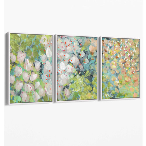 Abstract Green Floral Art Canvas | Bowlift