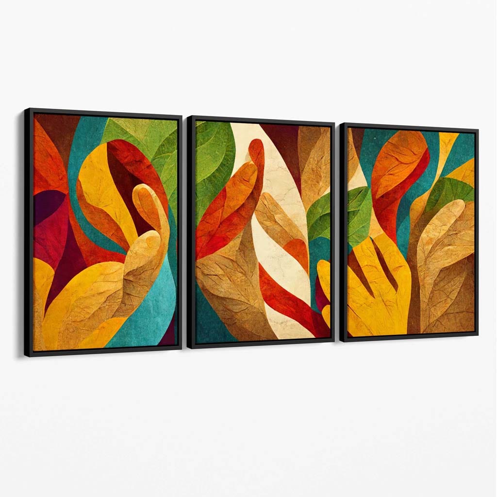 Abstract Colorful Retro Canvas Wall Art | Bowlift
