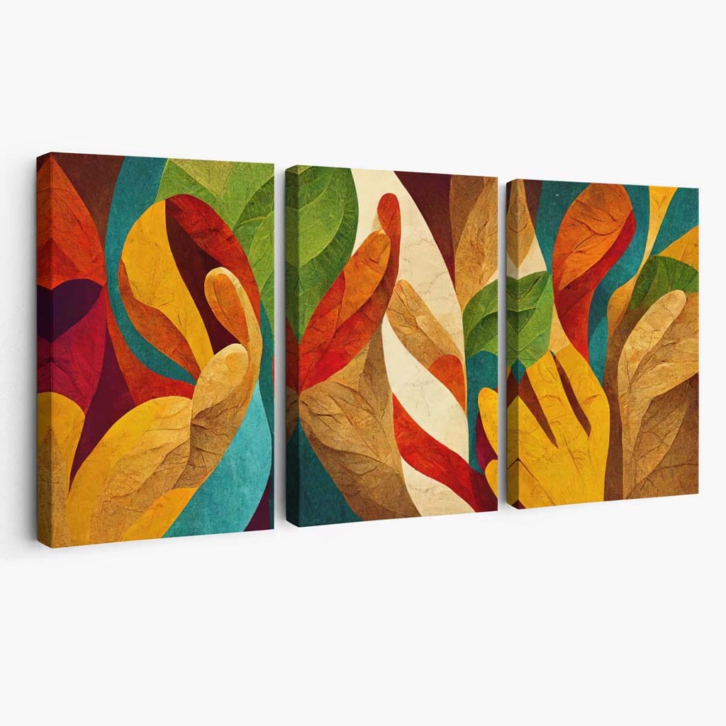 Abstract Colorful Retro Canvas Wall Art | Bowlift