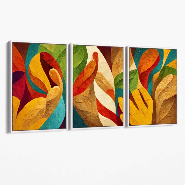 Abstract Colorful Retro Canvas Wall Art | Bowlift
