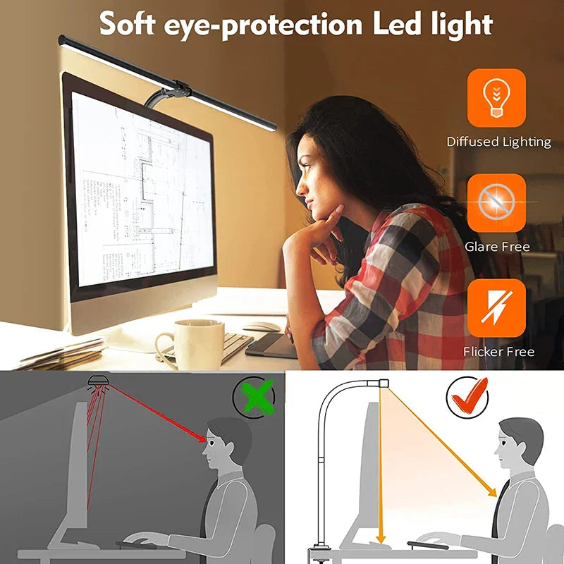 BowLift | DeskLight - Modern Dual-Head LED Desk Lamp, Stylish Office Lighting