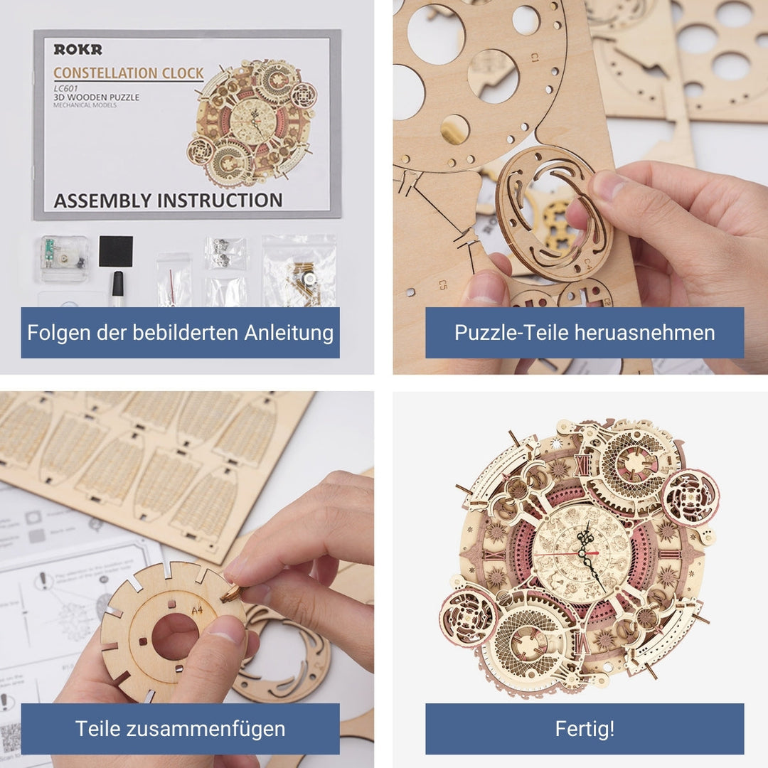 Zodiac Wall Clock and Calendar Bowlift