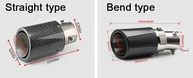 BowLift | LED exhaust pipe tip – carbon fiber with heat resistant flame effect