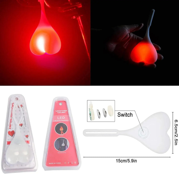 BowLift | LED bicycle rear light in heart shape – For better visibility in road traffic