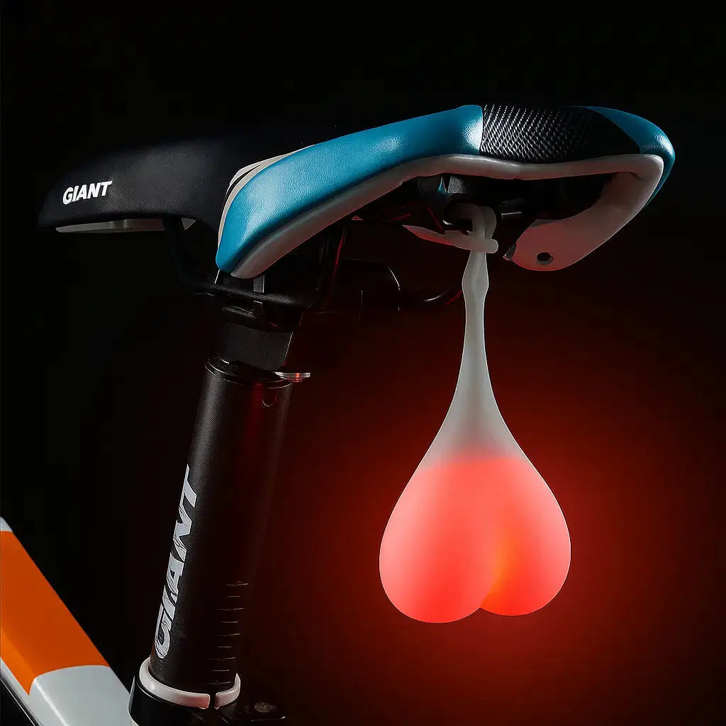 BowLift | LED bicycle rear light in heart shape – For better visibility in road traffic