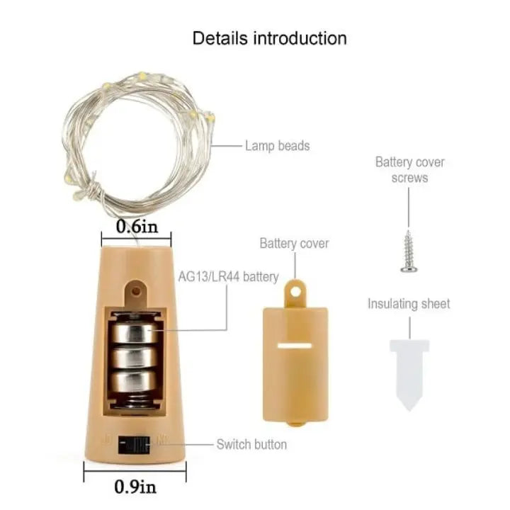 BowLift | LED bottle lights – Magical DIY cork lighting (5 pieces)