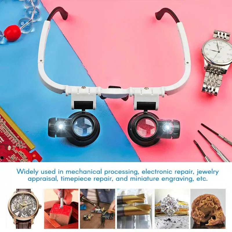 BowLift | LED Magnifying Glasses with 8x, 15x, and 23x Magnification for Detailed Viewing and Precision Work
