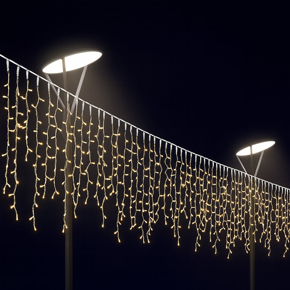 Fairy lights with icicles 95 LED 3 meters, warm white | Bowlift