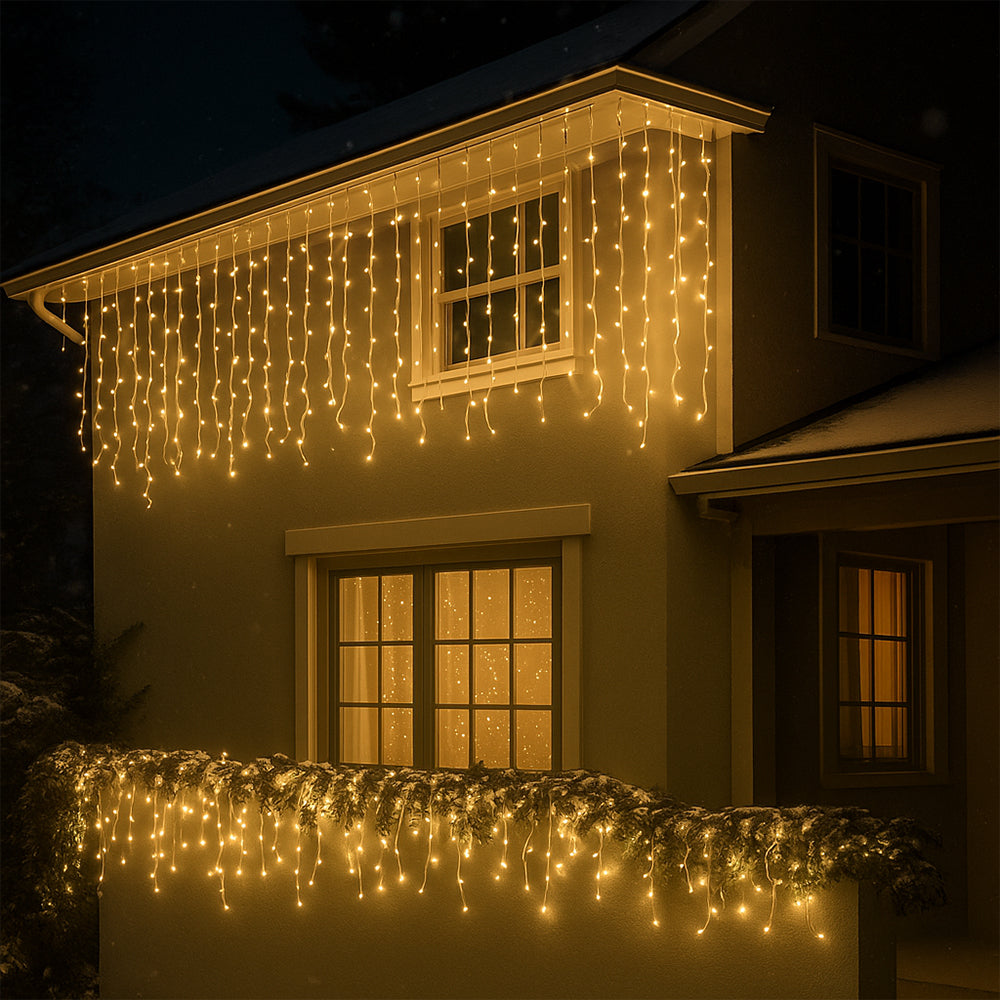 Fairy lights with icicles 95 LED 3 meters, warm white | Bowlift