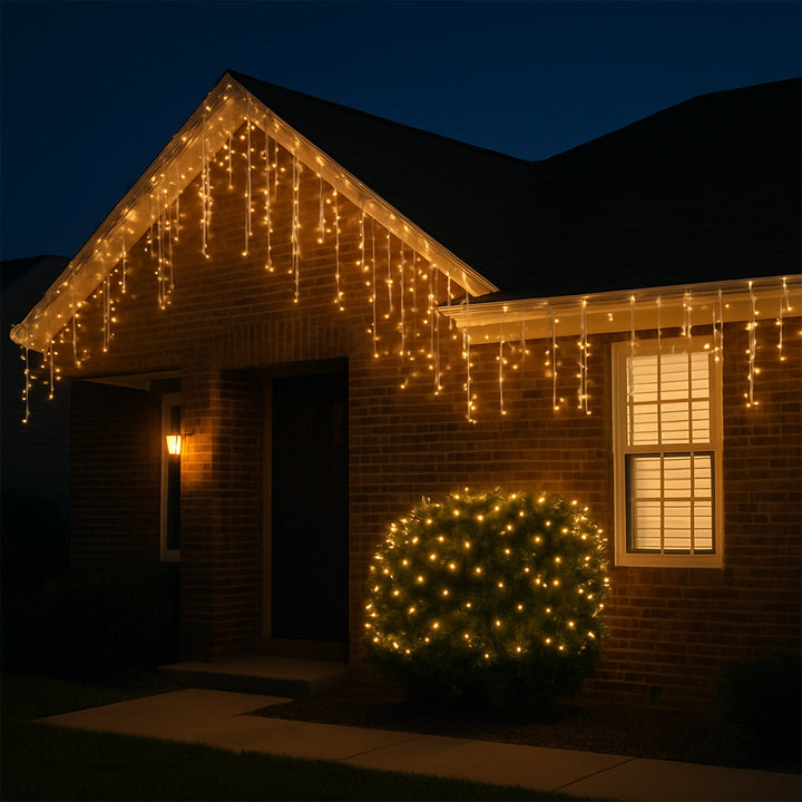 Fairy lights with icicles 95 LED 3 meters, warm white | Bowlift