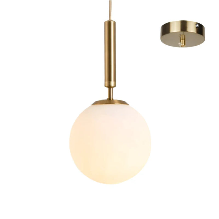 Luxurious pendant lamp in gold – Modern hanging light for staircase or living area | Bowlift
