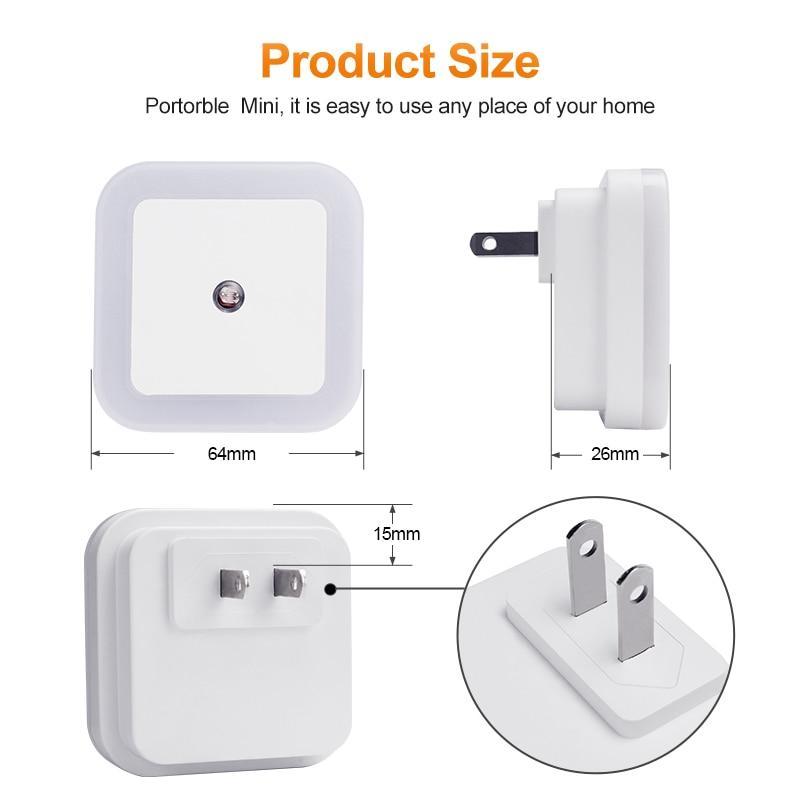 BowLift | LED Night Light Mini Light Sensor Control 110V 220V EU US Plug Energy Saving Lamp For Children Kids Living Room Bedroom Lighting