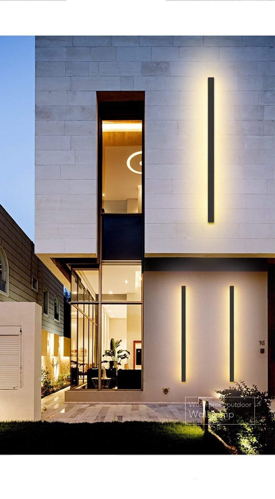 LED Outdoor Long Wall Lamp Bowlift