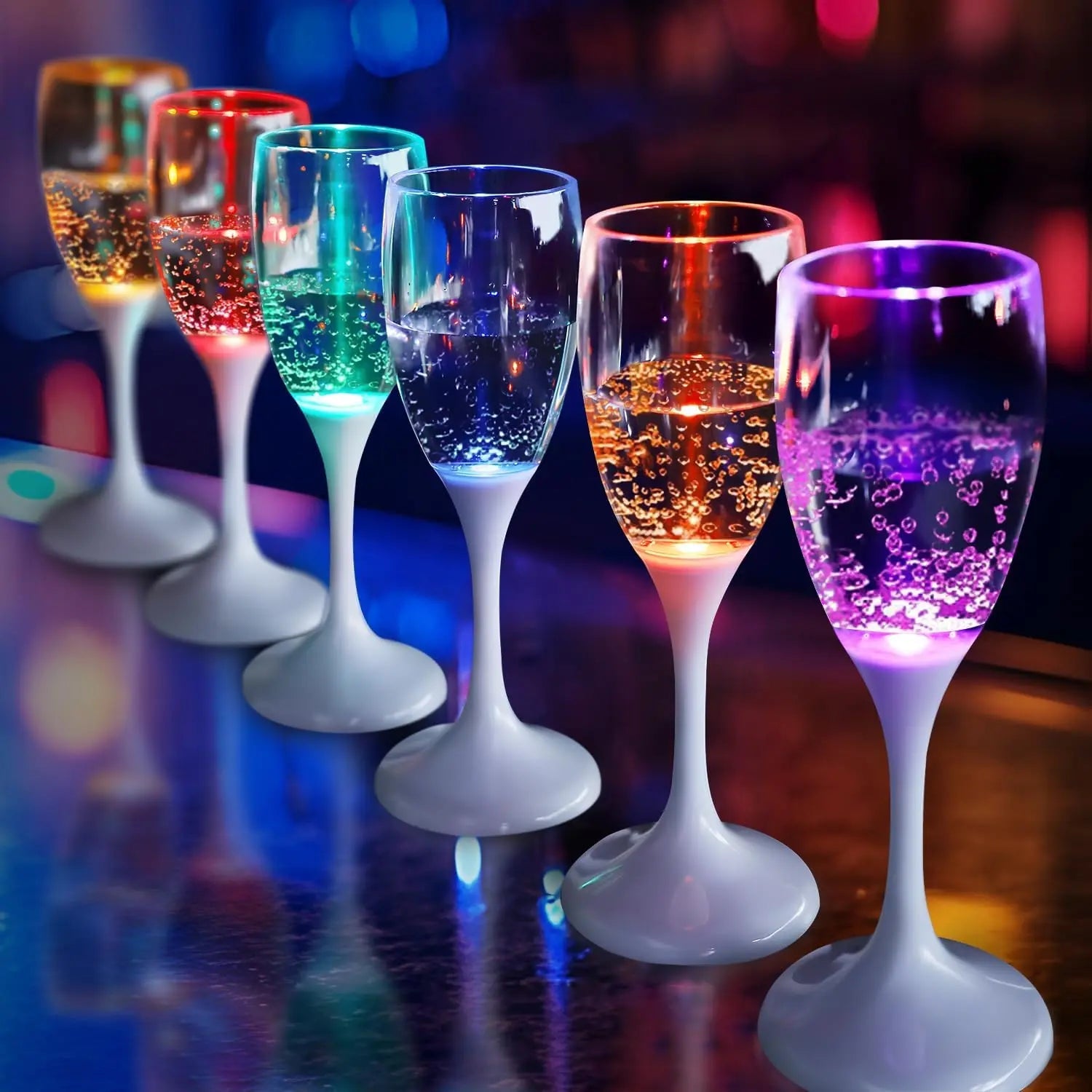 BowLift | LED Party-Illuminated Wine & Champagne Glasses