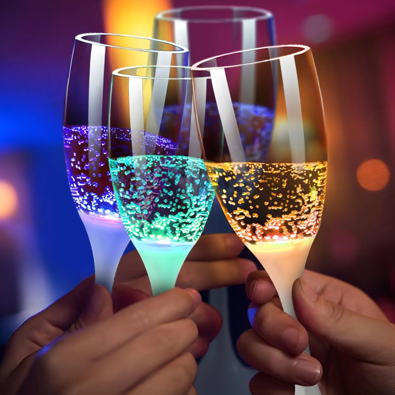 BowLift | LED Party-Illuminated Wine & Champagne Glasses