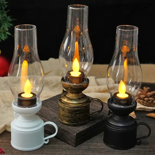 BowLift | LED Vintage Oil Lamp – Elegant Electronic Swing Candle