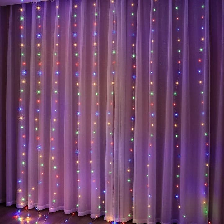 BowLift | LED-Gordijnlicht voor Sfeervolle Decoratie – USB Verlichting met Afstandsbediening & 8 Lichtmodi