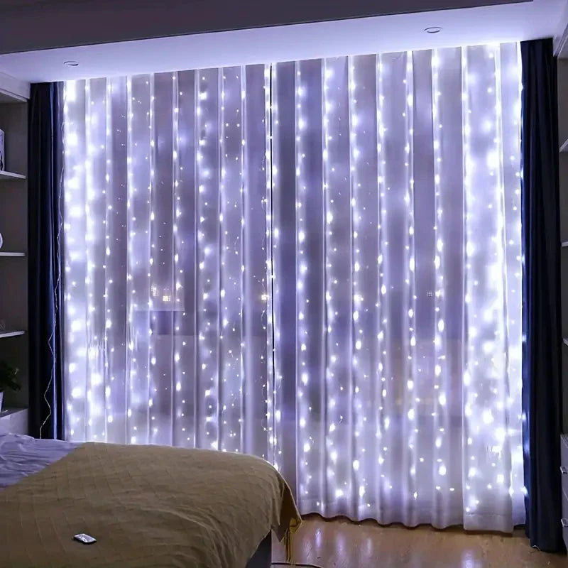 BowLift | LED-Gordijnlicht voor Sfeervolle Decoratie – USB Verlichting met Afstandsbediening & 8 Lichtmodi